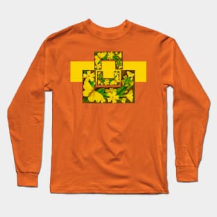 Stylized yellow butterfly Long Sleeve T-Shirt